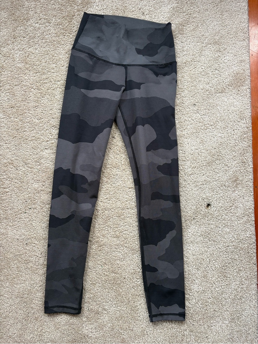 Black and Gray Camo High-Waist Leggings